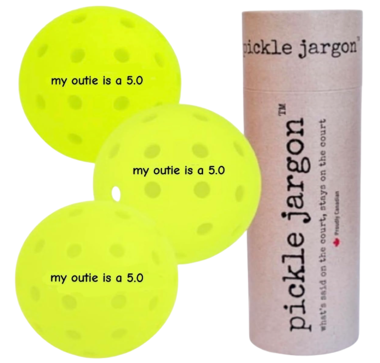 pickle jargon™ Pickleball Balls (my outie is a 5.0)