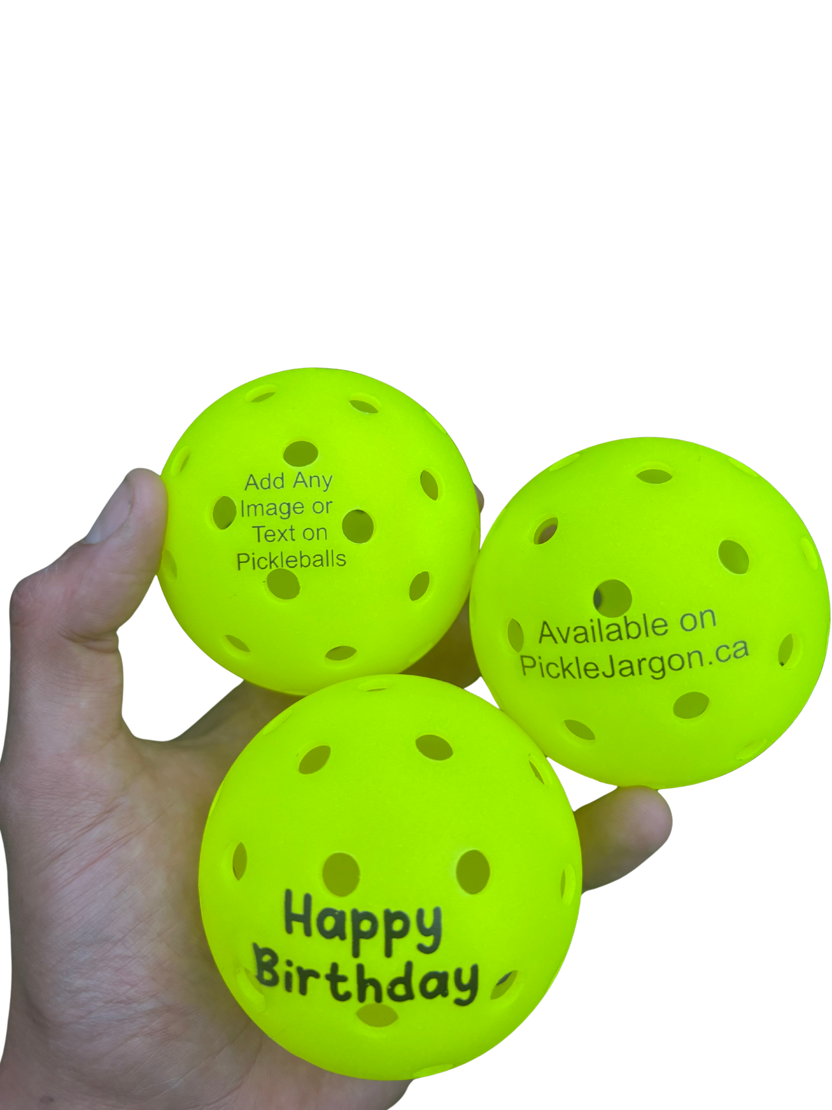 Custom Pickleballs (Text)